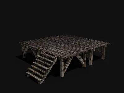FIGHTING ARENA FIGHT BATTLE MEDIEVAL WAR TRAP BUILDER COLLECTION Low-poly 3D model