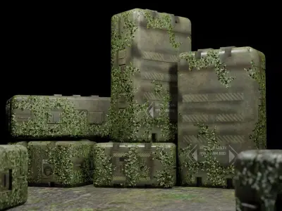 supply box 2 3d Model FREE download Free low-poly 3D model