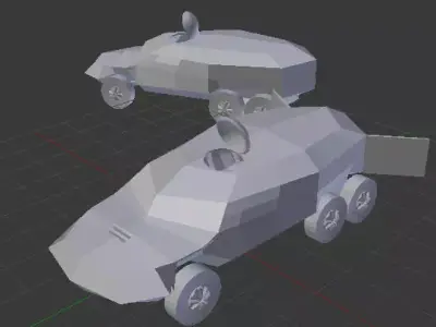 Heavy military car Free 3D model