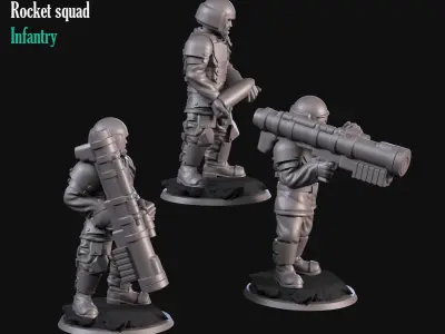 Rocket Laucnher Squad 3D print model