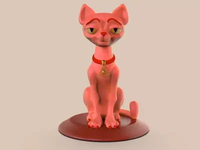 Pink cat Free 3D print model