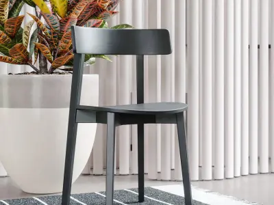  Replica Midj Block Chair Model, Black 