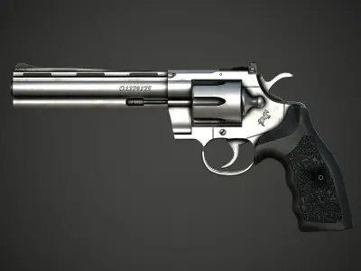 AAA Magnum Revolver Game Ready PBR Low-poly 3D model