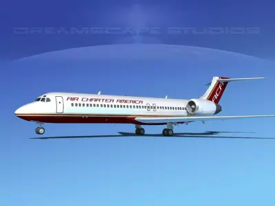 Boeing 717-200 Air Charter America 3D model