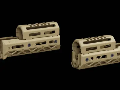 CRC 1U040 KPYK AK Short Handguard Low-poly 3D model