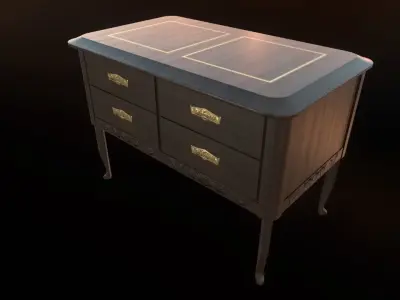 Low Poly Night Stand PBR Free low-poly 3D model