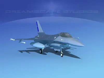 Gen Dyn F-16A Falcon V25 Chile 3D model