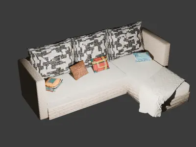Elegant Couch Free 3D model