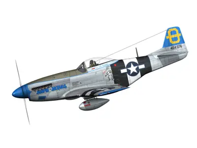 North American P-51D Mustang - Jumpin Jacques 3D model