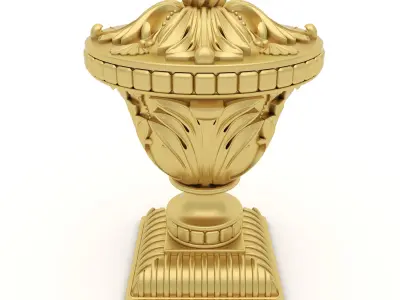 3D Carved Finial 1 for CNC and Visualiation Free low-poly 3D model