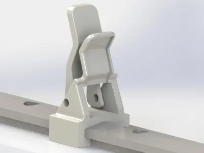 Wall mount clamp 3D model