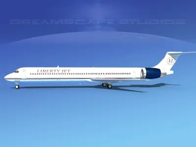 McDonnell Douglas MD83 Liberty Jet 3D model