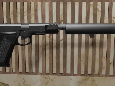 Fort-14 Pistol Low-poly 3D model