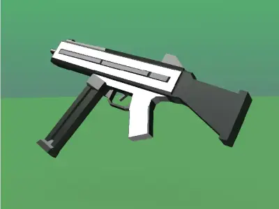 UMP21 gun Free low-poly 3D model