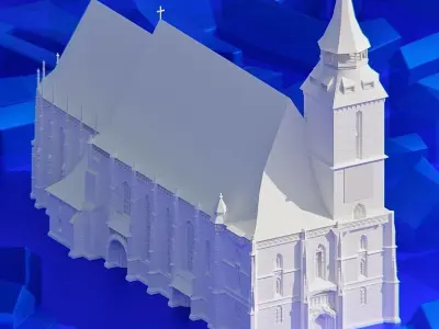 The Black Church - Monument Low-poly 3D model