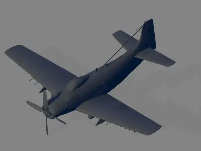 A-1H Skyraider 3D model