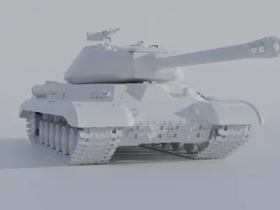 IS-4  Soviet Tank Low-poly 3D model