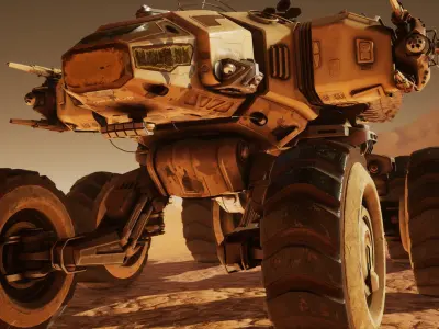 Mars Rover Low-poly 3D model