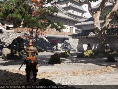 Japanese Modular Castle Low-poly 3D model