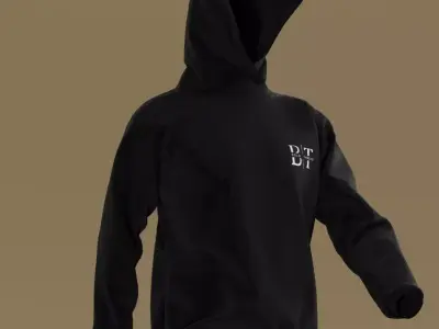 3d animated hoodie cloth simulation blender 3d  Free 3D model