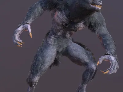 Werewolf Low-poly 3D model