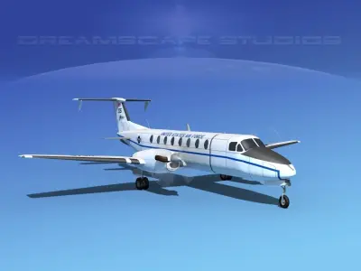 Beechcraft C-12J Huron USAF 3D model