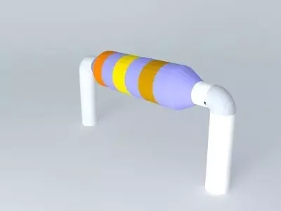 Resistor colorful plastic tube Free 3D model