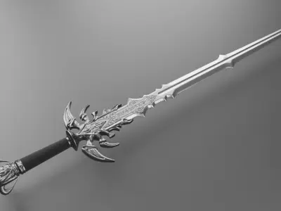 Demon Sword Low-poly 3D model