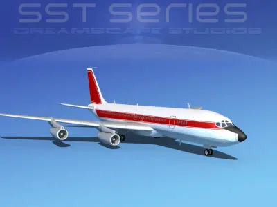 Boeing 707-320 SS Corporate 4 3D model