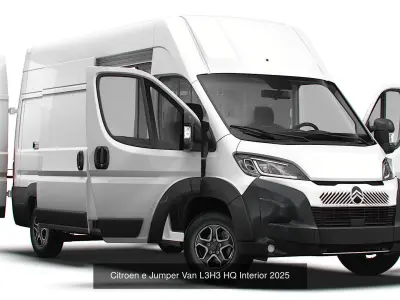 Stellantis Electric Panel Van HQ Interior L3H3 2025 3D Model Collection