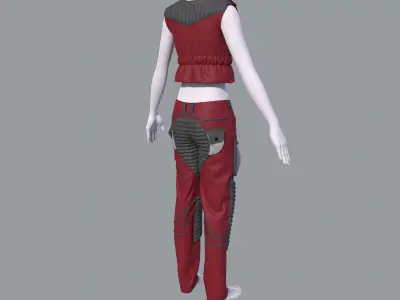 Cyber costume 1 3D model
