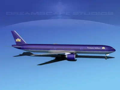 Boeing 777-300 Air Vietnam 3D model