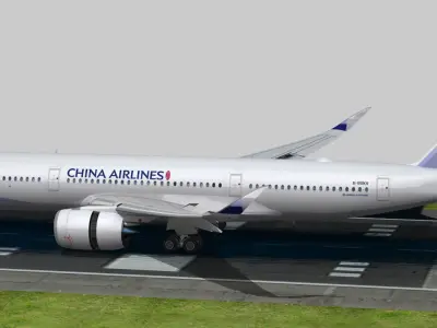Airbus A350-900 XWB China airlines livery Low-poly 3D model