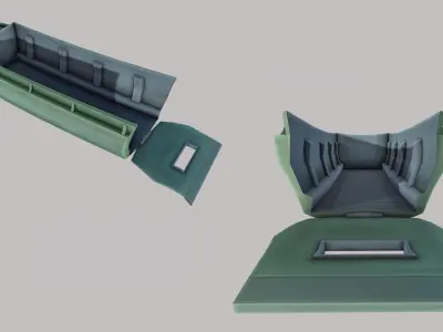 Landing Boat Low-poly 3D model