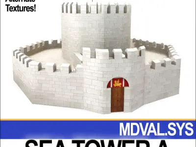 Medieval Sea Tower A 3D model