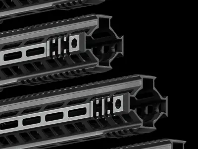 Geissele Super Modular Rail MK4 M-LOK Low-poly 3D model