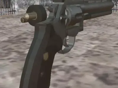 PSX Magnum - Low-Poly Retro Revolver Low-poly 3D model