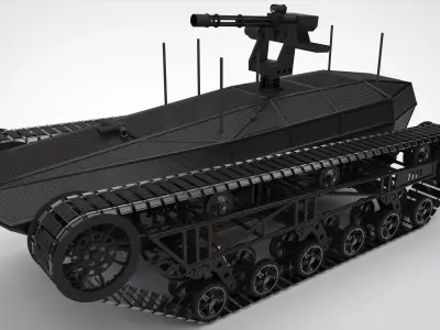 Tracked vehicle robot 3D model