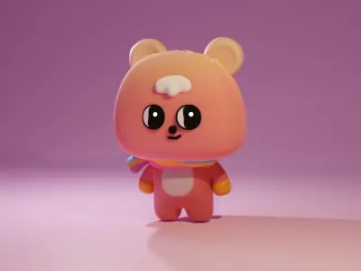 Sunny Lazy Bear Free 3D model