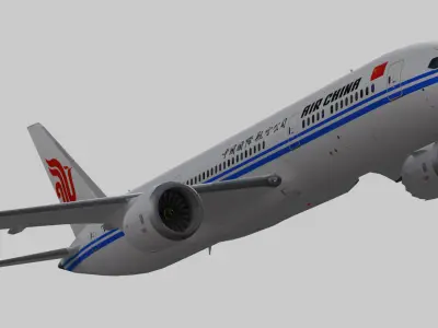 Boeing 787-9 Dreamliner Air China Low-poly 3D model