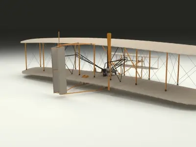 Animated Wright Flyer 3D model