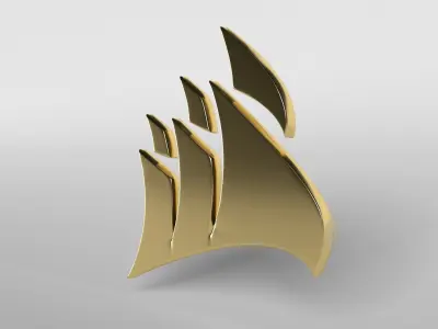 Corsair Logo v1 003 Free low-poly 3D model