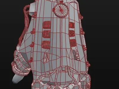 Steam Punk Glove Low-poly 3D model