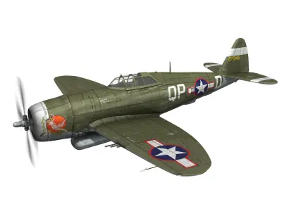 Republic P-47D Thunderbolt - Miss Plainfield 3D model