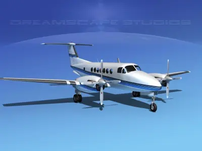 Beechcraft 350 Super King Air V02 3D model