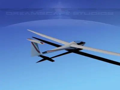 Glaser Dirks DG-200 17 Mtr Sailplane V04 3D model