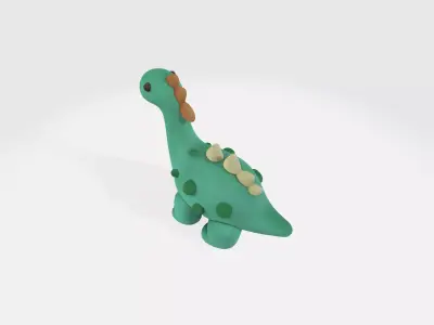 Dino cartoon model Low-poly 3D model