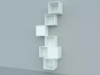 Wall-mounted cabinet combination Free 3D model