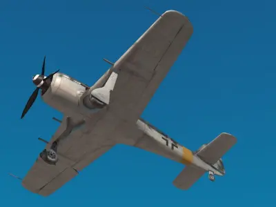 Focke Fulf FW-190 Low-poly 3D model