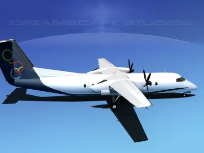 DeHavilland DHC-8-Q300 Olympic 3D model
